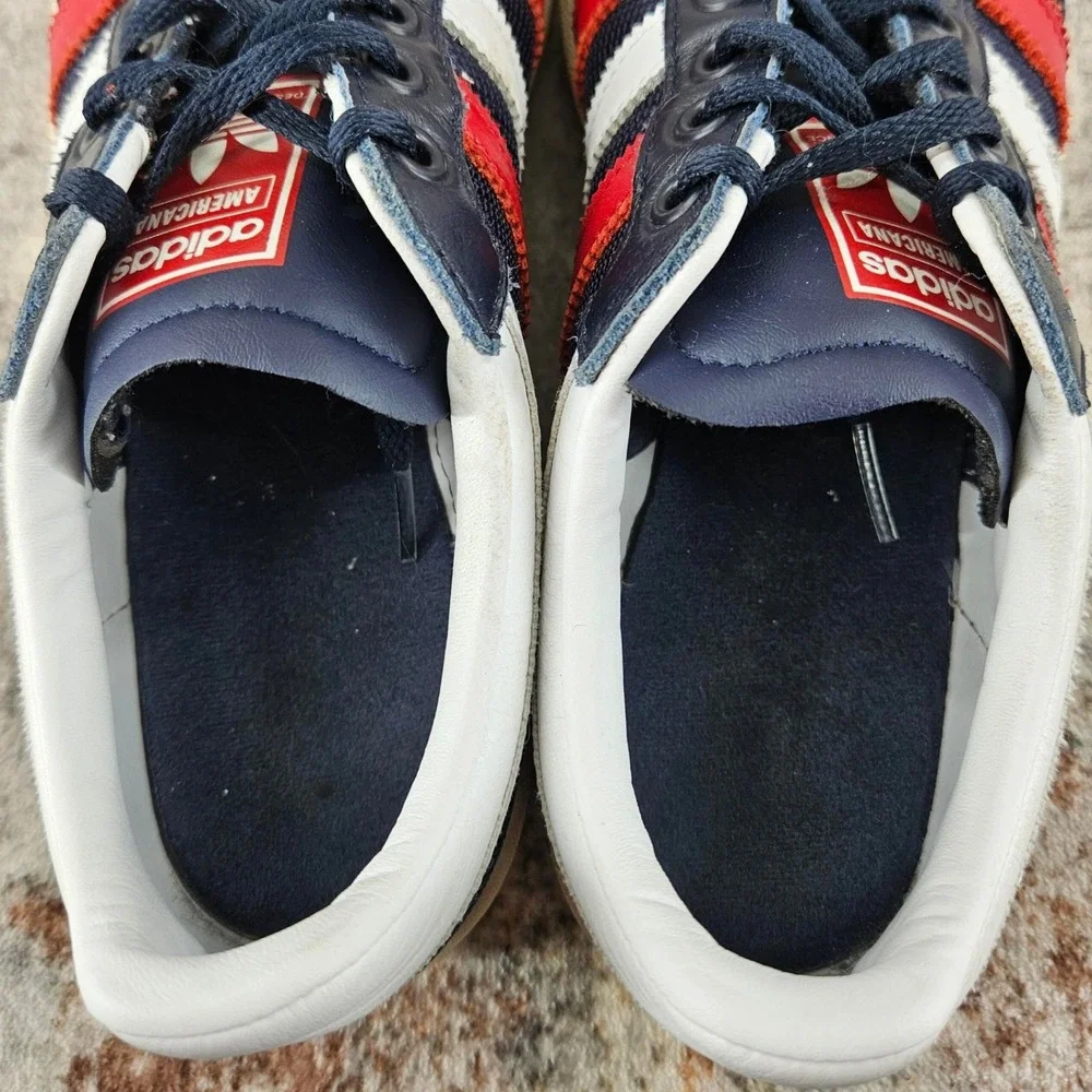 Adidas Americana Low Sneakers‎ Mens 7 Blue Red Suede Shoes EF2511 Legend Ink